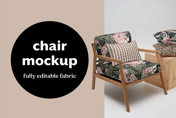 Chair and Cushion Stack Mockup
