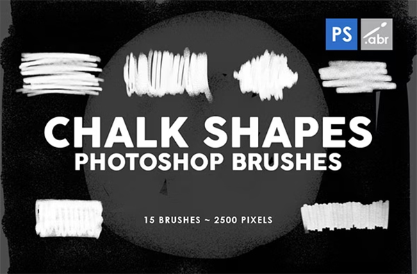 Chalk Shapes Photoshop Stamp Brushes