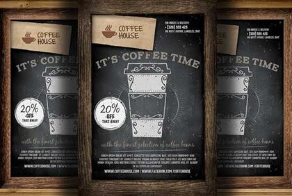Chalk Coffee Shop Promotion Flyer Template