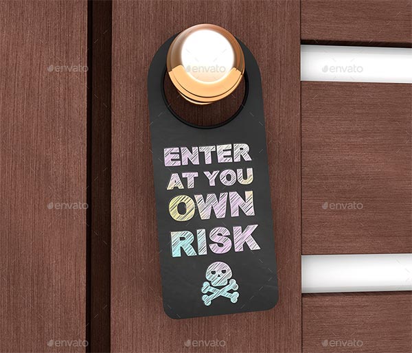 Chalkboard Door Hanger Mock-Ups