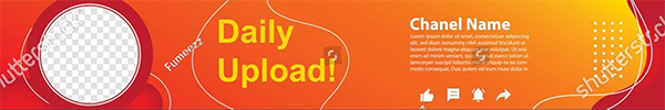 Channel Cover Design Vector Banner