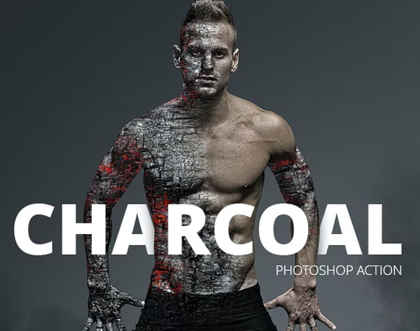 Charcoal Photoshop Action Template