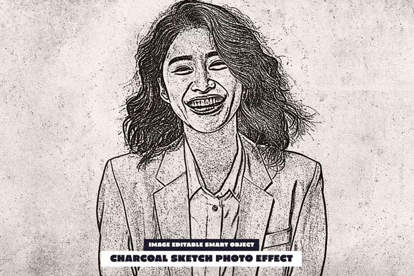 Charcoal Sketch Photo Effect Action Download