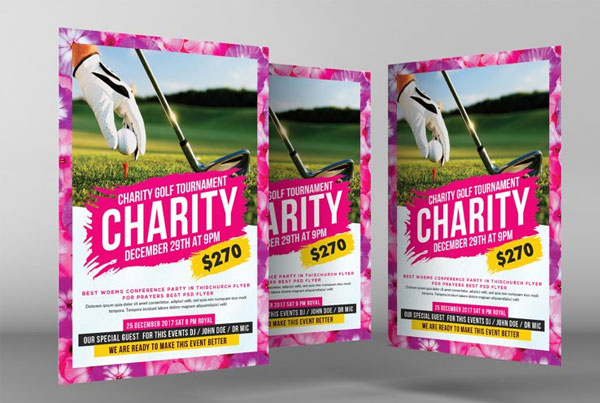 Charity Golf Event Tournament Flyer
