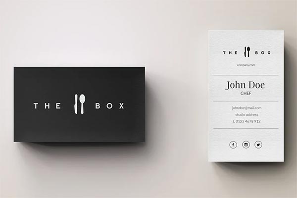 Chef Minimal Logo and Business Card