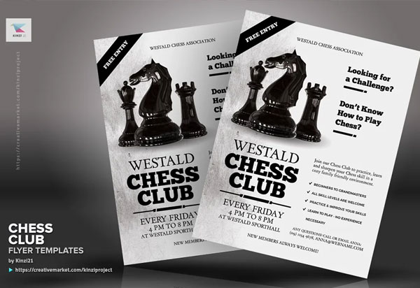 Chess Club Poster Printable Templates
