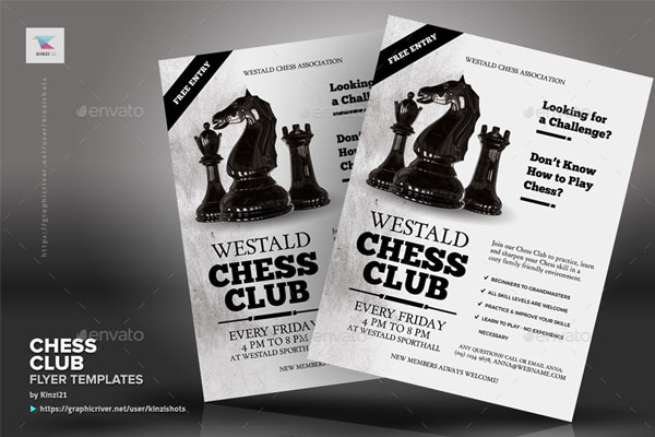 Chess Club Poster Templates