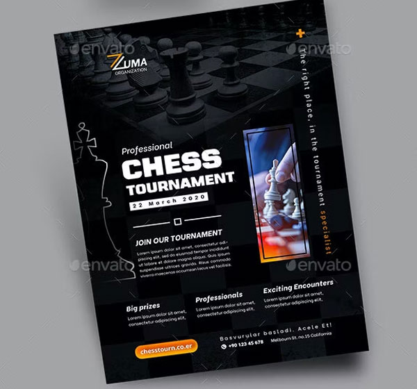 Chess Tournament Poster Template
