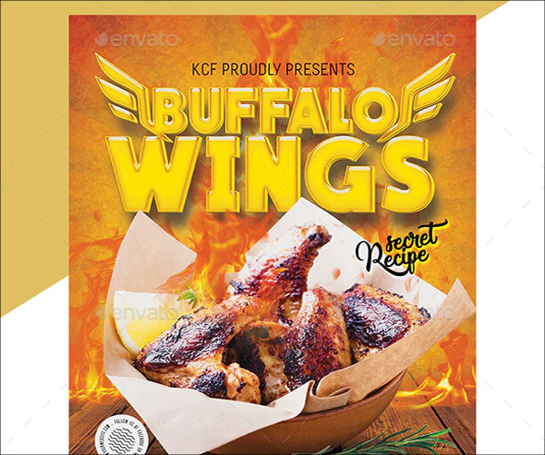 Chicken Wings Fast Food Flyer Template