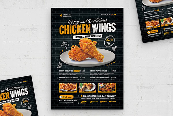 Chicken Wings Promotion Flyer Design