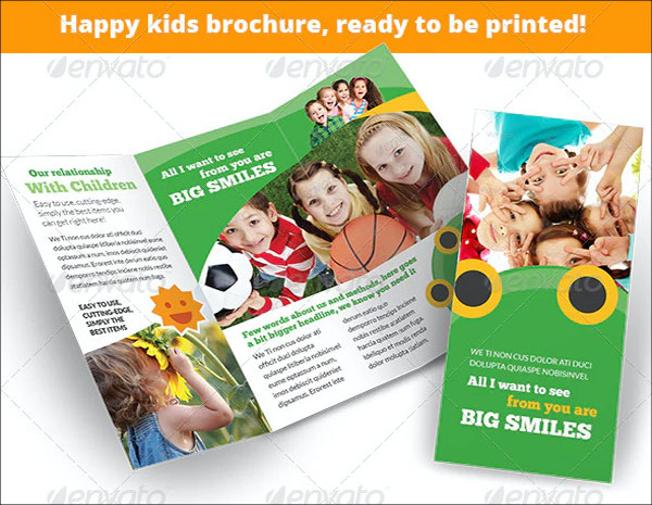 Child Care - Happy Kids 3-fold Brochure