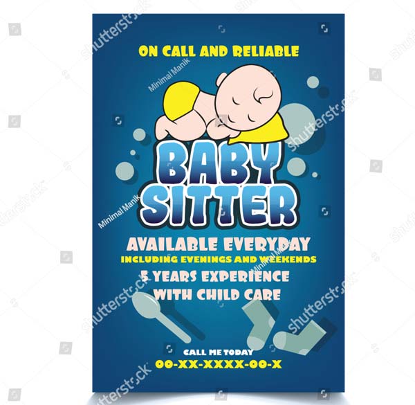Child Care And Babysitting Flyer Design Template