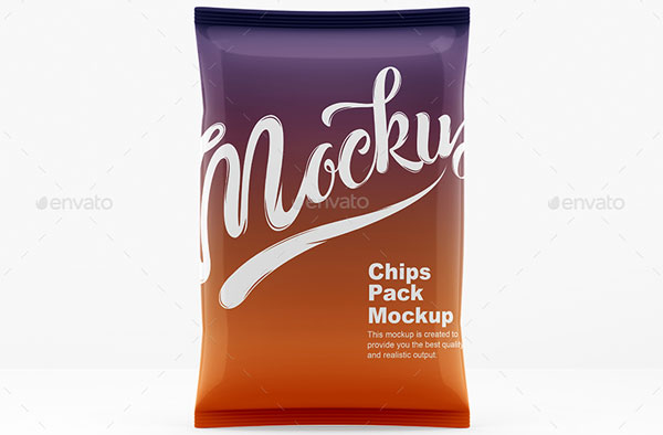 Chips Package Bag Mockup