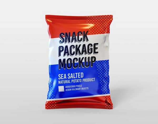 Chips Pouch Bag Mockup Free Psd