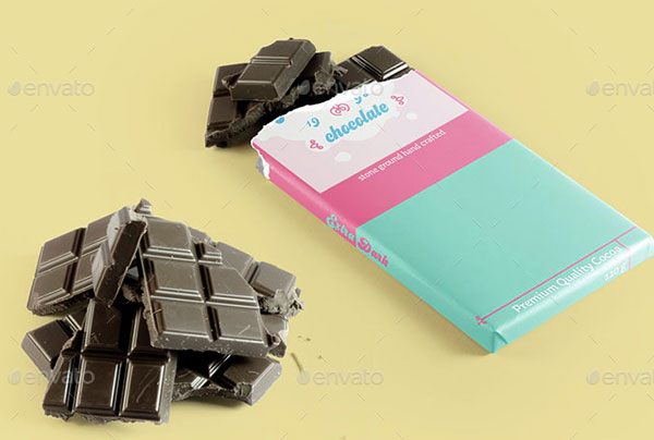 Chocolate Bar Packaging Mockup