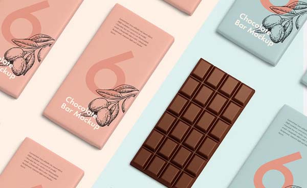 Chocolate Bar Realistic Photoshop Set