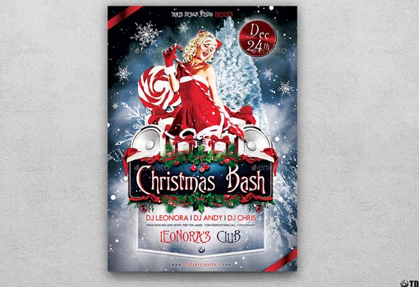 Christmas Bash Flyer Printable Template