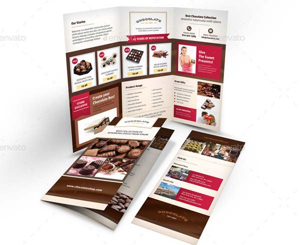 Christmas Chocolates Brochure Template