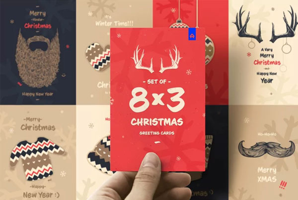 Christmas EPS Ai JPG Gift Cards