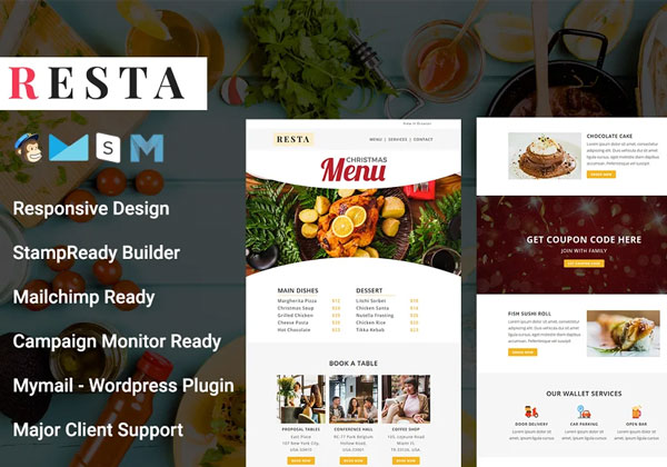 Christmas Food Email Newsletter Template