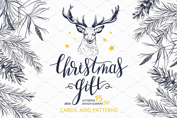 Christmas Gift Lettering & Drawings