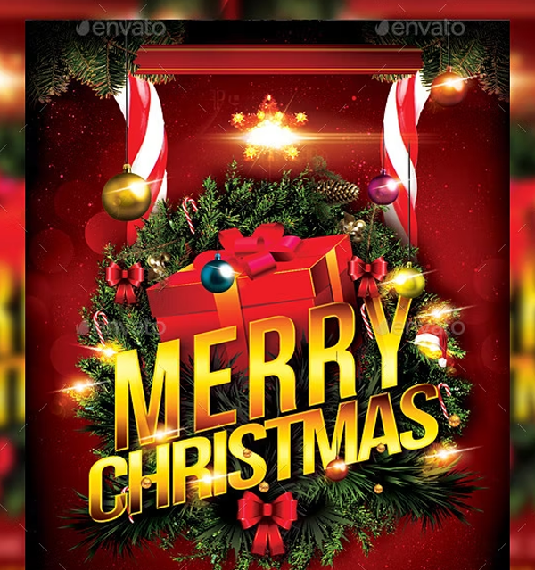 Christmas Holiday Party Flyer Template