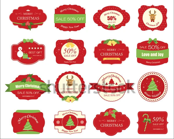 Christmas Labels Set Template