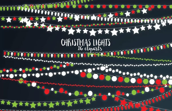 Christmas Lights Cliparts