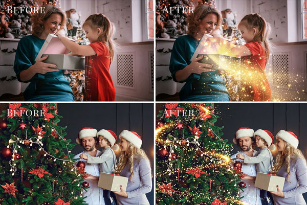 Christmas Magic Line Photoshop Actions