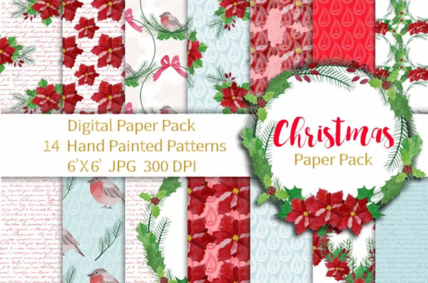 Christmas Paper Pack Seamless Patterns