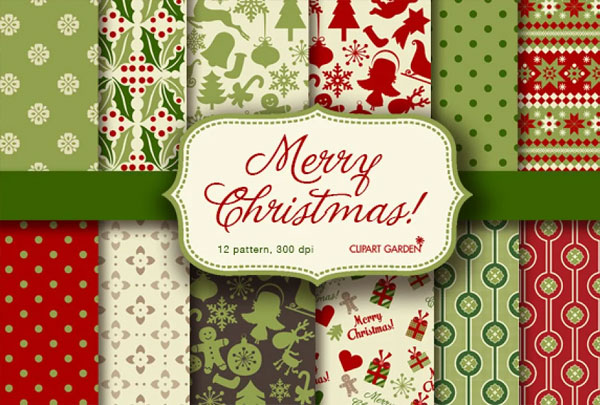Christmas Papers Pack Background Template