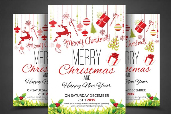 Christmas Party Flyer And Invitation