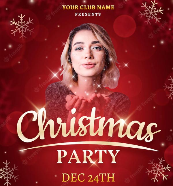 Christmas Party Flyer Free Template