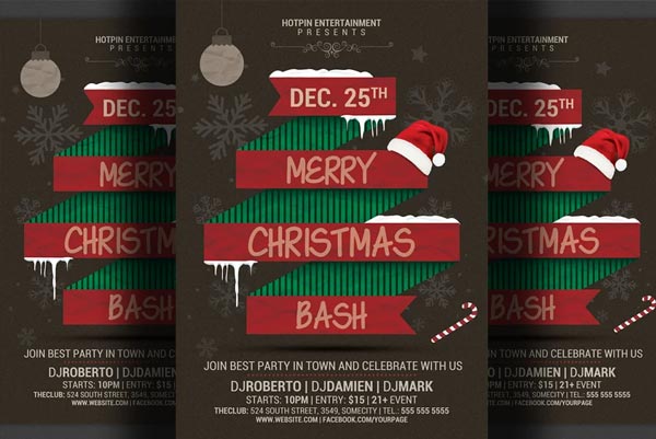Christmas Party Flyer Printable Template
