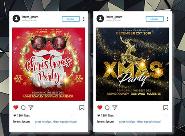 Christmas Party Instagram Banner