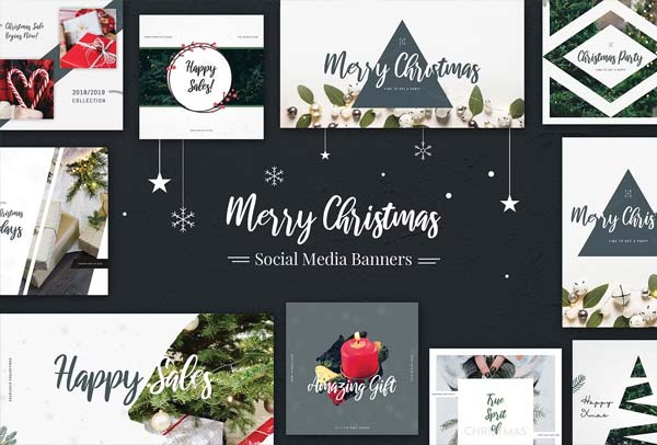 Christmas Social Media Banners Premium Templates