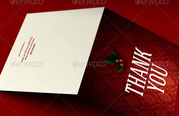 Christmas Thank You Card Template