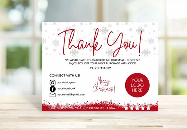 Christmas Thank You Card