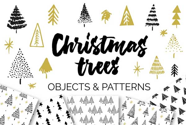 Christmas Trees Objects & Patterns