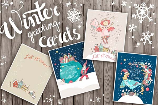 Christmas Winter Gift Greeting Cards