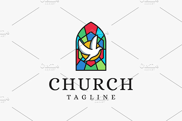 Church Dove Christian Logo