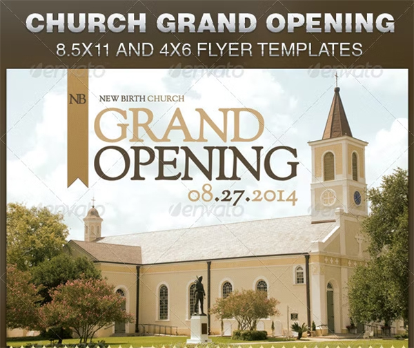 Church Grand Opening Flyer Template