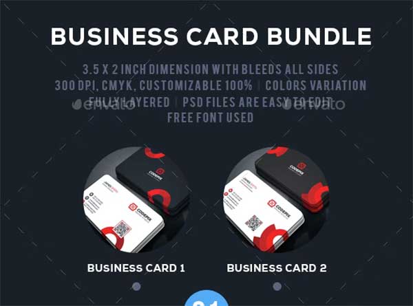 Circle Business Card Mockup Bundle
