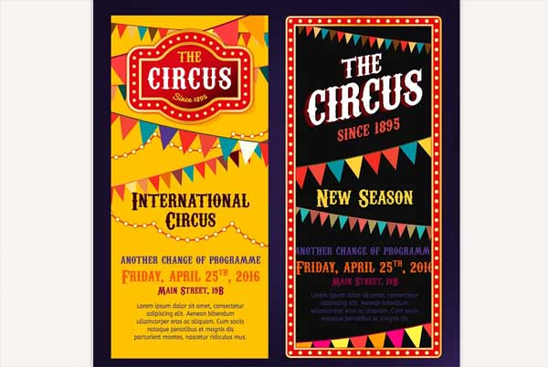 Circus Banners Brochure Templates