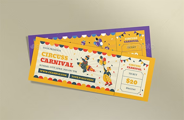 Circus Carnival Ticket Template