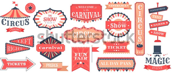 Circus Event Labels