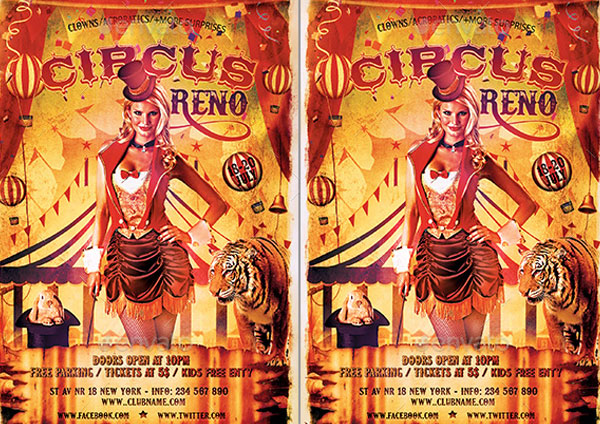 Circus Flyer Template Free PDF