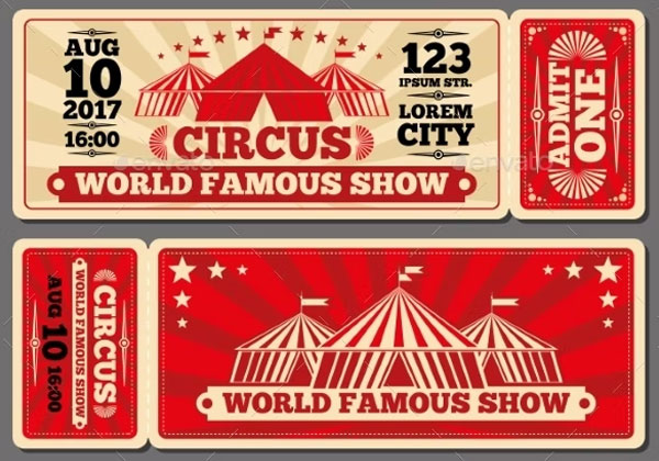 Circus Magic Show Entrance Tickets