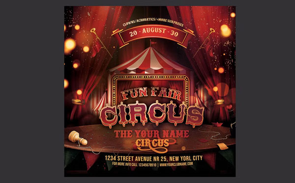 Circus Show Flyer Design