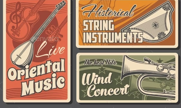 Classic And Oriental Music Concert Banner Template